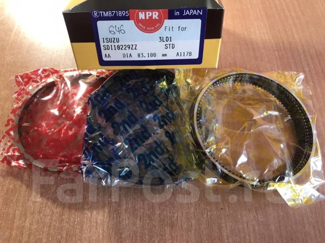 Кольца поршневые 3LD1, 3LD2 NPR STD Japan купить во Владивостоке ...