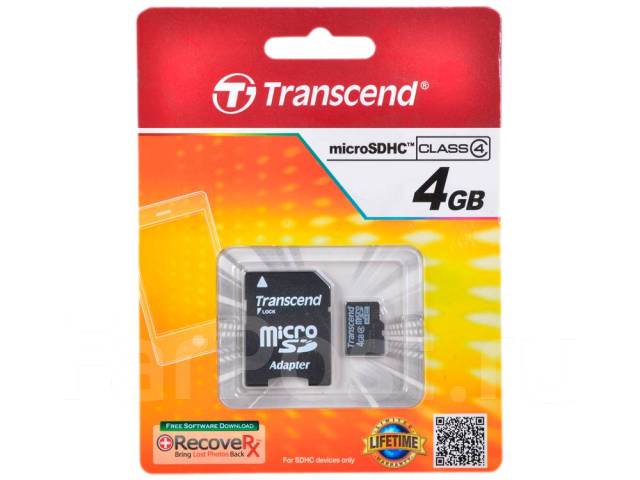 Карта памяти transcend 4gb