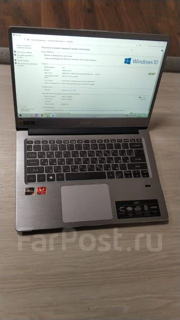 Acer Swift 3 SF314-41. 14", 2,6����, ��� 4 ��, ���� 128���, WiFi: 1, Bluetooth: 1, ����������� �� 10��. ����
