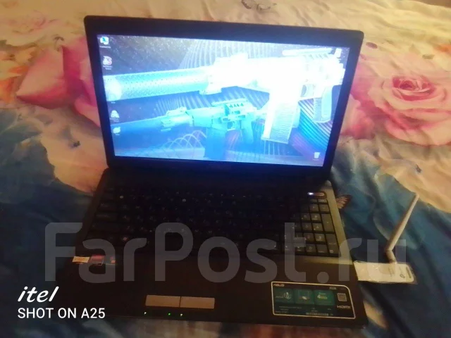 Asus X53B. 14.5", 1,7����, ��� 3072 ��, ���� 500���, ����������� �� 4��. ����