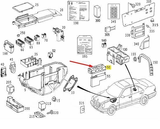 Mercedes w210 схема предохранителей
