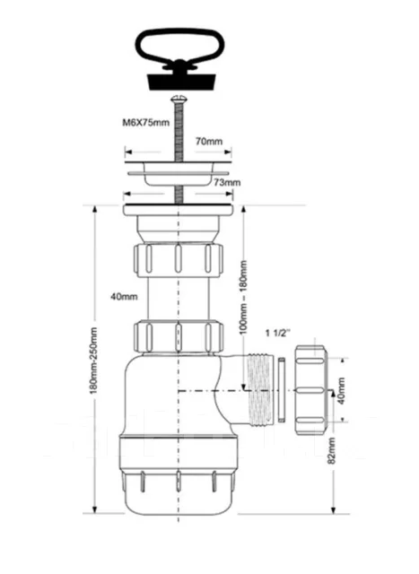 Сифон для раковины / мойки, компактный, Mcalpine, Англия - Сантехника и ...