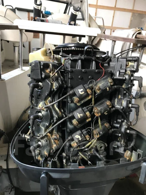Yamaha. 225��.�., 2-�������, ����������, ���� X (635 ��), 1989 ��� ����
