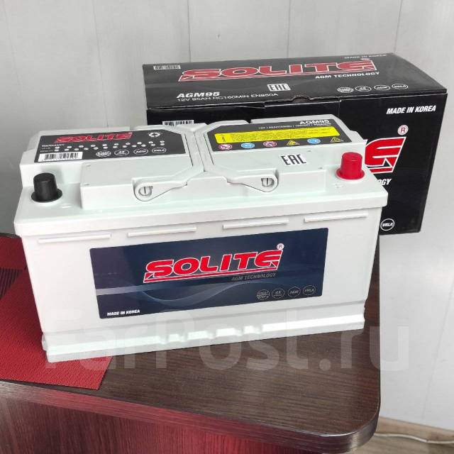 Solite AGM95 емк.95а/ч 850а AGM (Аналог Varta Silver Dynamic G14 ...