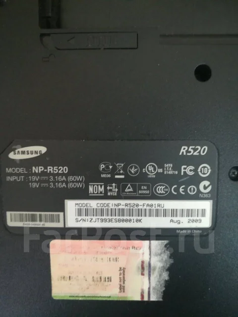 Samsung R520. 15.6", ��� 1024 ��, WiFi: 1 ����