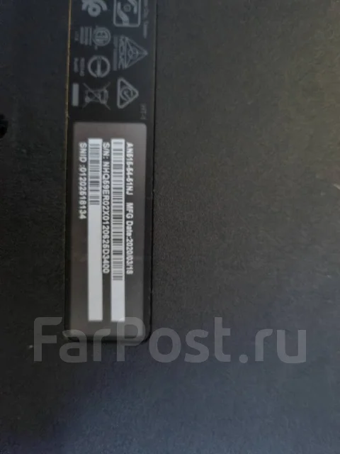 Acer Nitro 5 AN515-54. 2,4����, ��� 16 ��, ���� 500���, WiFi: 1, Bluetooth: 1 ����