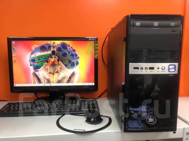 Компьютер для дома и офиса! 2ядра +4Гига +LED монитор 19"! Гарантия ...