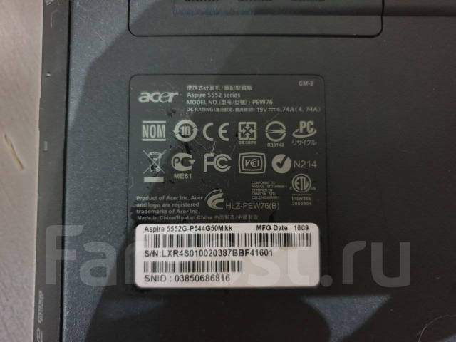 Acer aspire 5552 нет изображения