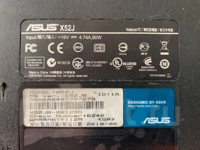 Asus X52JB. 15.6", ��� 2048 ��, WiFi: 1, Bluetooth: 1 ����