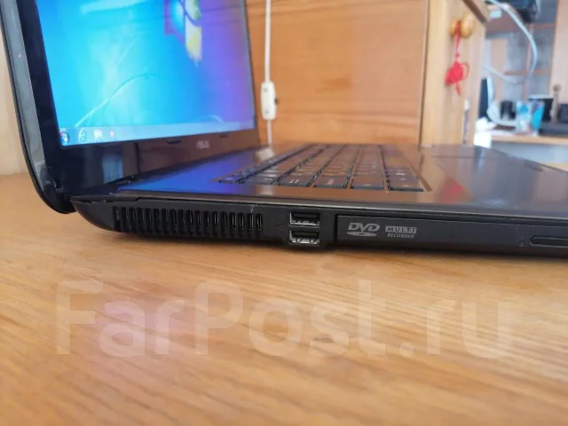 Asus K72DR. 17.3", 2,3����, ��� 4 ��, ���� 465���, WiFi: 1, Bluetooth: 1 ����