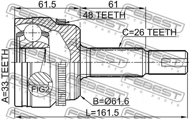   Febest 0110ASV50LA48 Toyota Camry 50 0110ASV50LA48 