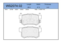 ������� ��������� �������� ������ ��� Honda CR-V, Honda Accord, Honda FR-V Jeenice WS2074.02, ������ WS207402 ����