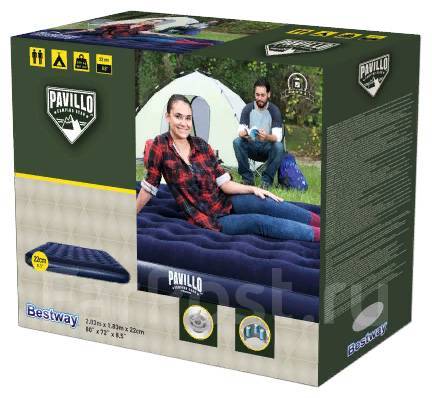 Матрас надувной bestway flocked air bed