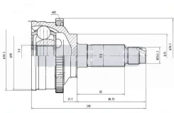 ���� �������� ����� Mazda Capella 94-97 / Cronos 91-94 ABS 23*56*28 JCT0017A ����