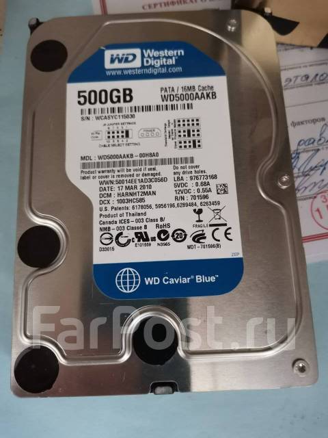 Жесткий диск 500 Gb IDE Western Digital, 500 Гб, б/у, в наличии. Цена ...