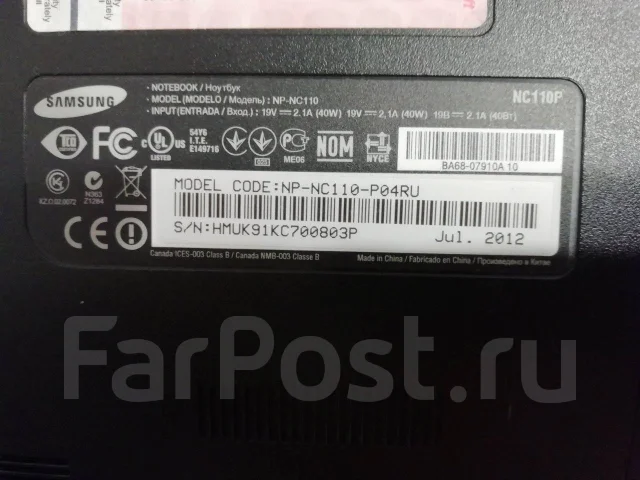 Samsung NC110. 10.1", 1,6����, ��� 2048 ��, ���� 320���, WiFi: 1, Bluetooth: 1, ����������� �� 6��. ����