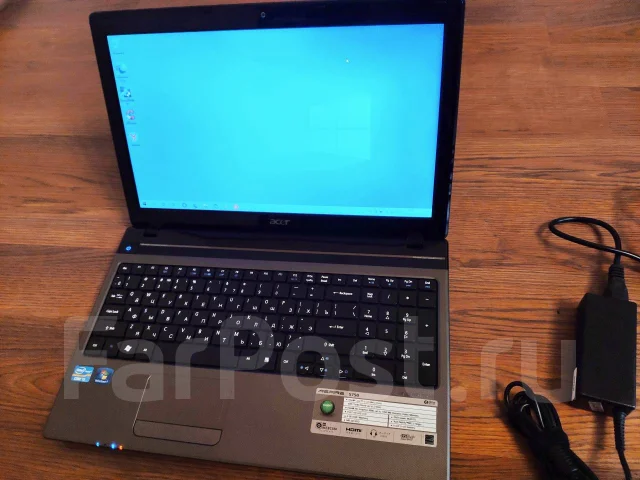 Acer Aspire 5750. 15.6", 2,3����, ��� 4 ��, ���� 1 000���, WiFi: 1, Bluetooth: 1, ����������� �� 3��. ����