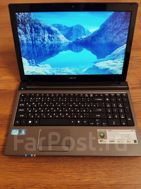Acer Aspire 5750. 15.6", 2,3����, ��� 4 ��, ���� 1 000���, WiFi: 1, Bluetooth: 1, ����������� �� 3��. ����