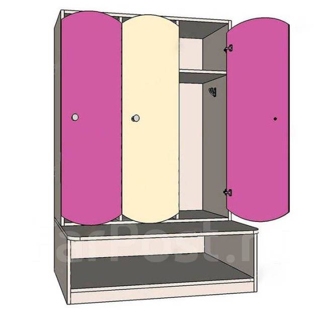 Шкаф со скамьей для раздевалки