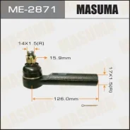 ���������� ������� ���� Masuma Toyota Hiace / LH10#, LH11#, LH12#, LH140, RZH10#, RZH11# 89-95 ME-2871 Masuma ME2871 ����