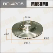 ���� ��������� Masuma, front Mazda6 05- [��.2] BD-4205 Masuma, �������� BD4205 ����