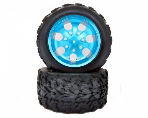 Колёса внедорожные HSP (#08008NBU) Wheels 7 Spoke Blue Al 4 pcs HSP ...