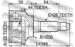 ���� ������� FR OUT 23*56*28 Mazda 6 Wagon GY 2002-2005 JD JCT0017A JUST Drive JCT0017A, ������ �������� JCT0017A ����