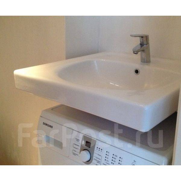 Раковина Santek Пилот над стир. маш. (сифон+кронштейн) 60х60см ...