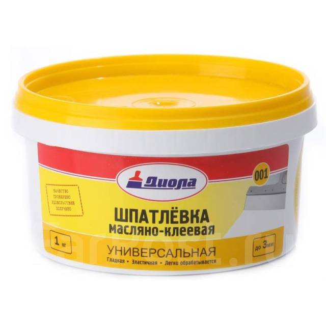 Шпатлевка Диола-001 масляно-клеевая 1кг - Строительные смеси во ...