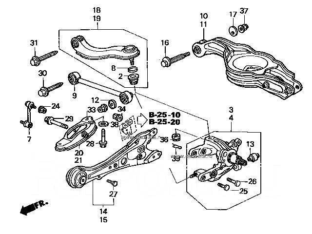 Подвеска хонда аккорд 8 передняя схема