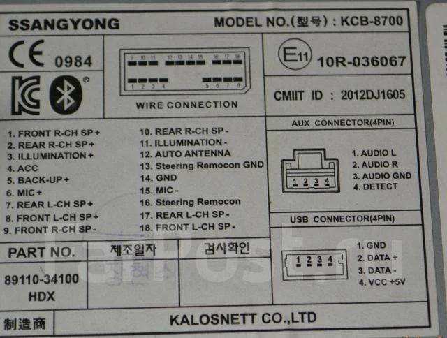 Ssangyong actyon магнитола штатная инструкция