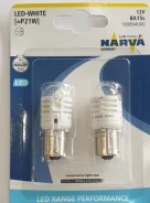 �������� ������������ ���� P21 LED red 12V 1.75W BA15s B2 (2��) 18093 ����