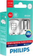 ����� 12V P21W S25 Philips Ultinon LED red 11498ULRX2 ����