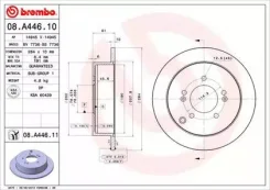 ���� ��������� ������ 58411-3A300/08. A446.10 Brembo 08A44610 ����