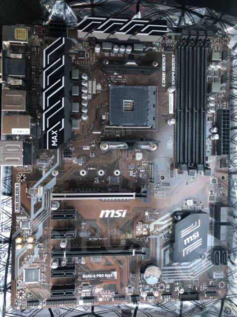 Материнская плата MSI B450-A PRO MAX, б/у, в наличии. Цена: 3 000₽ во ...