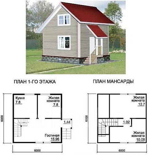 Проект дачного дома с пеноблоков чертежами Строительство каркасных дачных домов под ключ недорого в Хабаровске