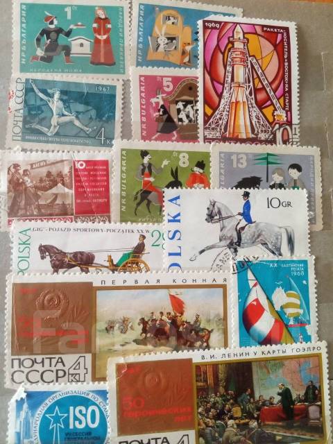 Коллекция старых марок разных стран с 1957г +Подарок - Марки во ...