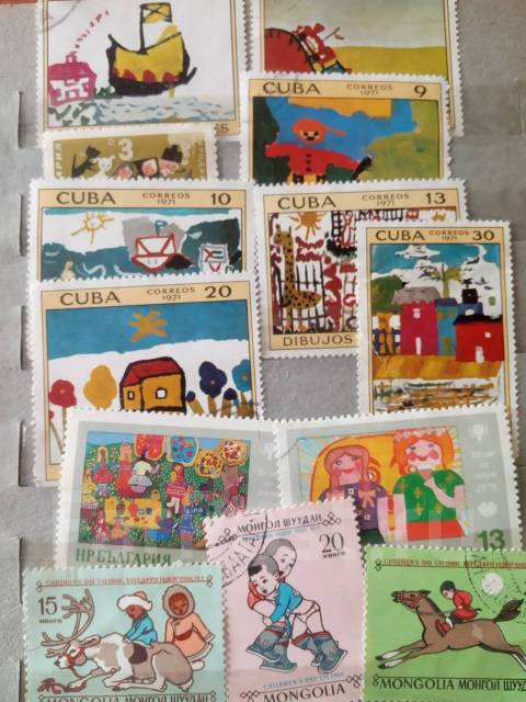 Коллекция старых марок разных стран с 1957г +Подарок - Марки во ...