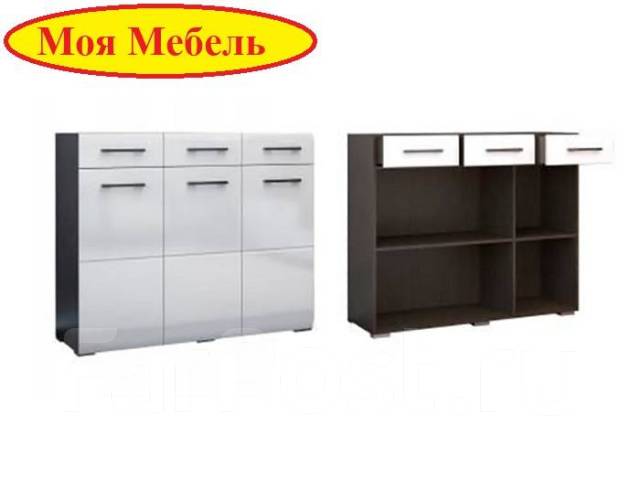 Комод Нэнси 1200 белый глянец/венге - Мебель во Владивостоке