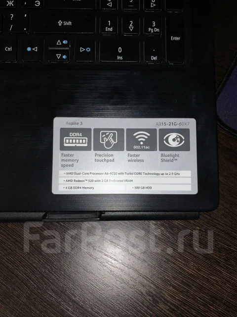 Acer Aspire 3 A315-21G. ��� 4 ��, WiFi: 1, Bluetooth: 1 ����