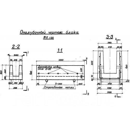 Бетонный лоток чертежи
