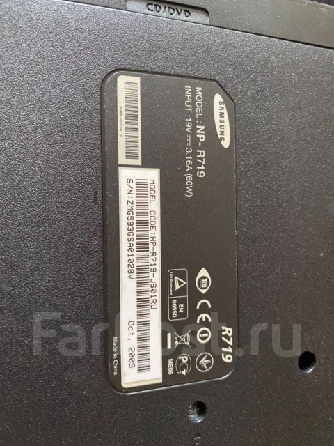 Samsung R719. 17.3", 2,1����, ��� 3072 ��, ���� 500���, WiFi: 1, Bluetooth: 1, ����������� �� 2��. ����