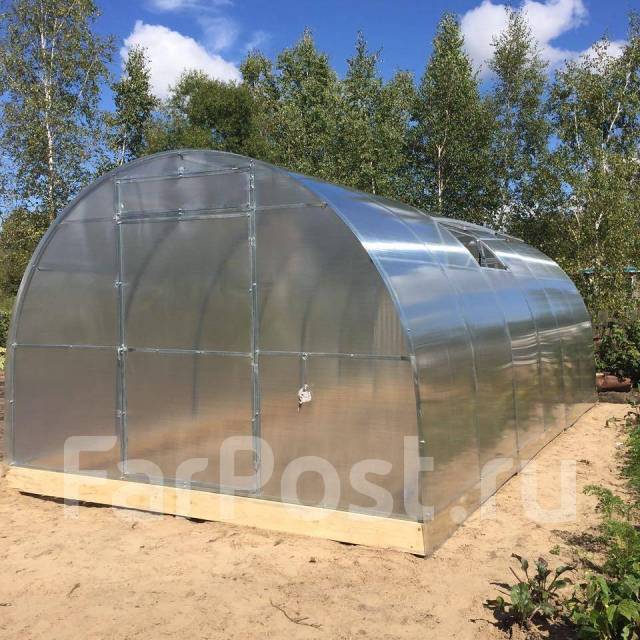 Теплица с поликарбонатом "Удачная Усиленная" оцинкованная 3*4*2м, новый ...
