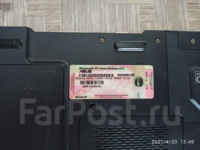 Asus. 15.4", ��� 512 ��, ���� 80���, WiFi: 1 ����