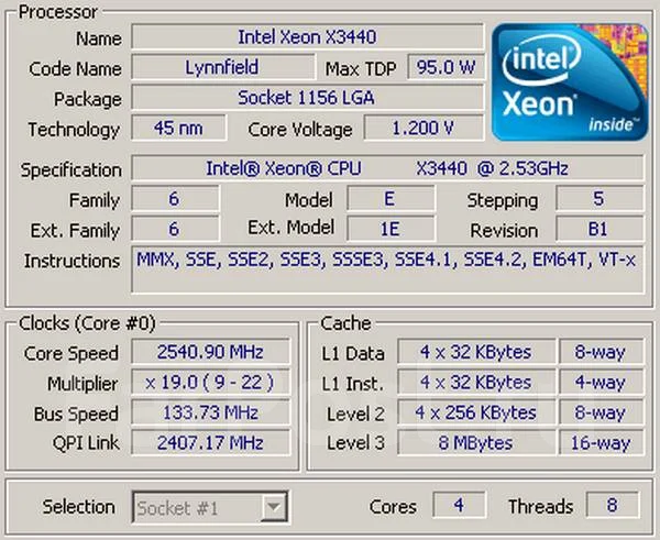 Intel Xeon X3440. ��� ����� �� ������������ ����