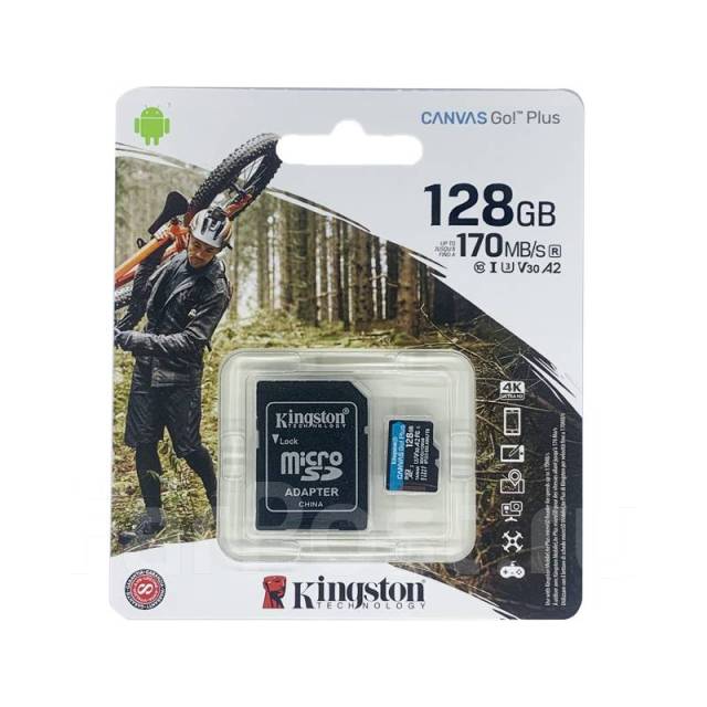 Kingston canvas go plus microsdxc 128 гб