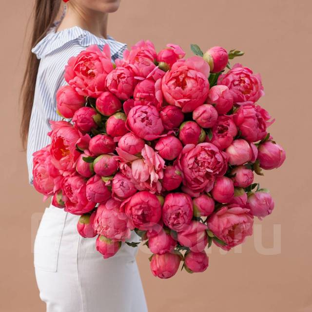 Пионы (букет из пионов), новый, в наличии. Цена: 500₽ во Владивостоке