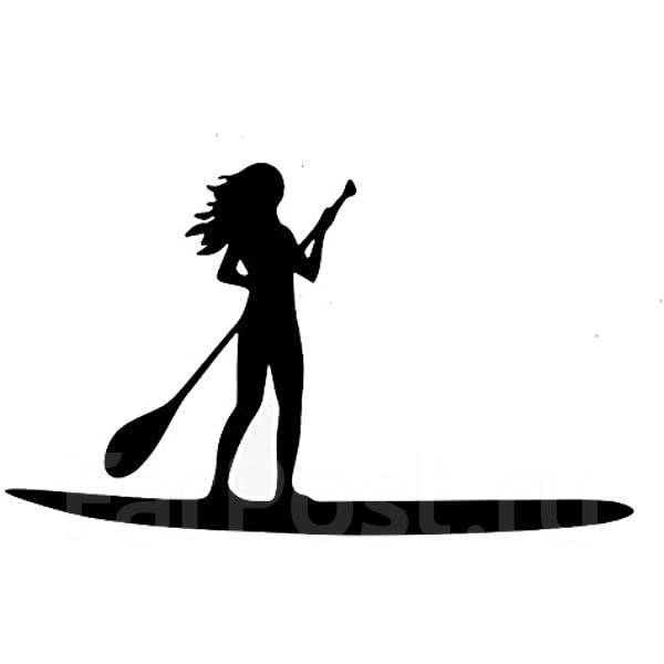 Девушка на сапе рисунок