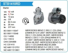 ������� Mercedes BENZ C200 12T, 12V Krauf STB1410BA ����