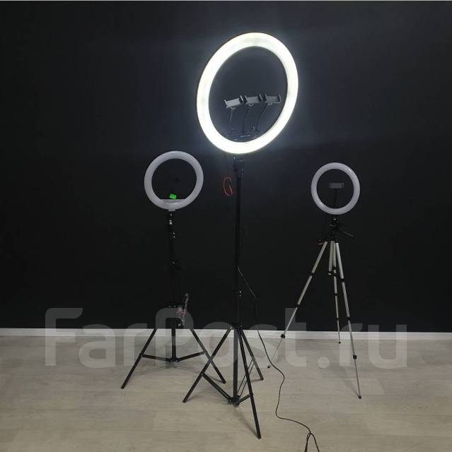 Кольцевая лампа 45 см, МJ18 RGB, со штативом - Аксессуары во Владивостоке